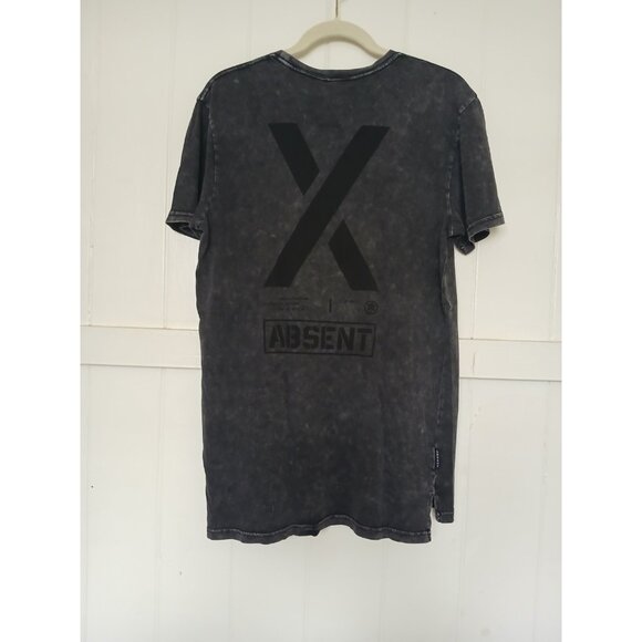 Absent EXCHEQUER TEE Graphic T Shirt Mens M Charcoal Gray Cotton Short Sleeve - Picture 5 of 16